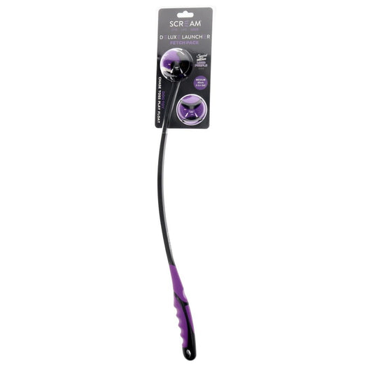 SCREAM DELUXE GRIP BALL LAUNCHER FETCH PACK MEDIUM PURPLE/BLACK 65CM