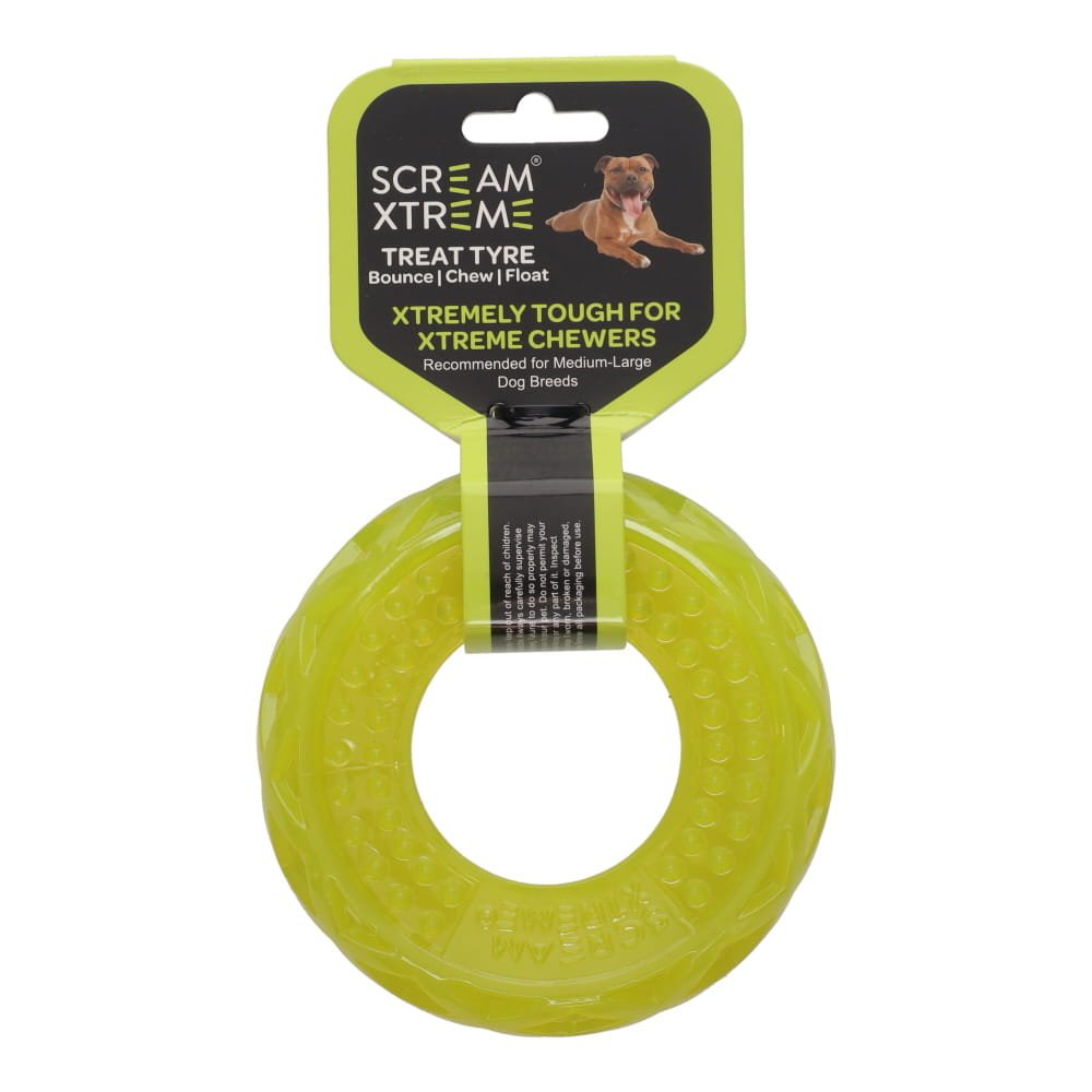 SCREAM XTREME TREAT TYRE GREEN - MED/LGE 13x4.5CM