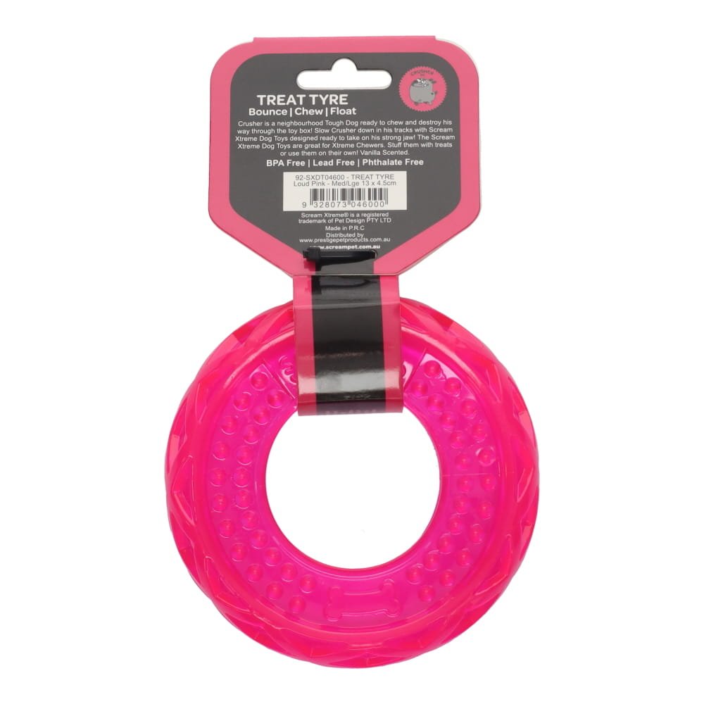 SCREAM XTREME TREAT TYRE PINK - MED/LGE 13x4.5CM