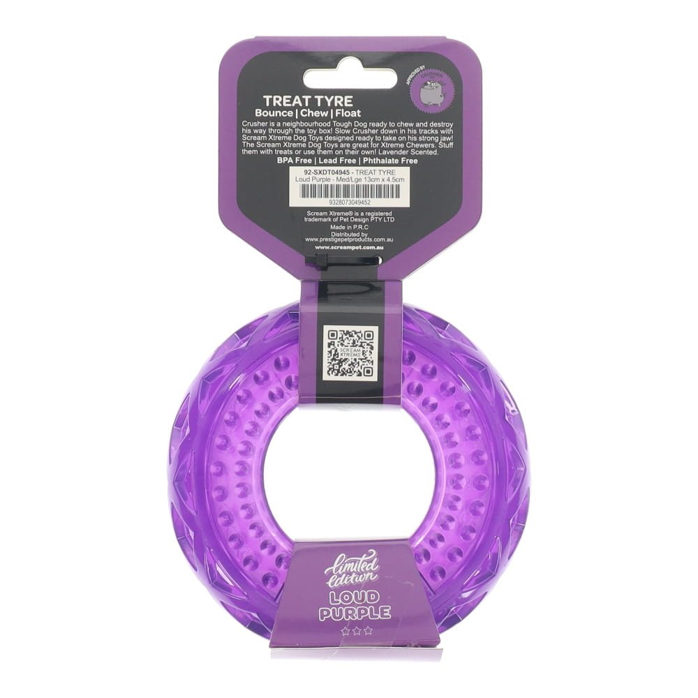 SCREAM XTREME TREAT TYRE PURPLE - MED/LGE 13x4.5CM