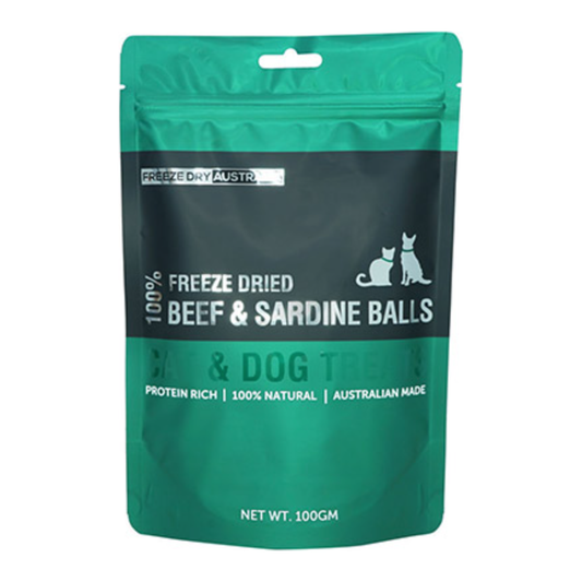 FREEZE DRIED BEEF & SARDINE BALLS