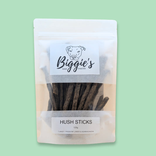 BIGGIE'S TURKEY HUSH STICKS (CALMING) 125G