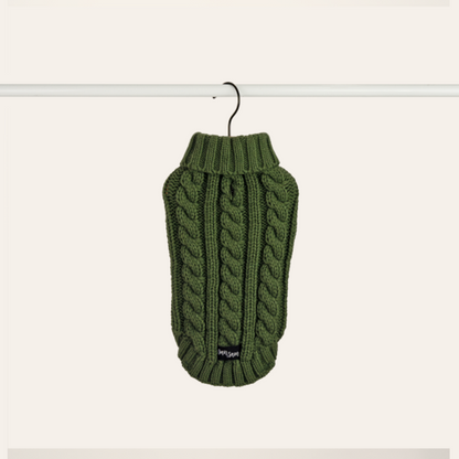 DAN & SAM OLIVE GREEN KNITTED SWEATER